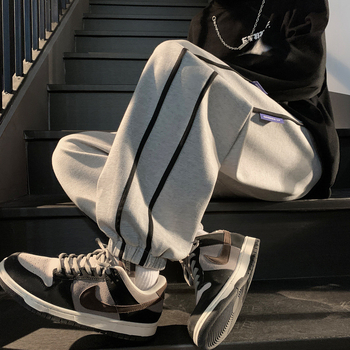 Έφηβοι παντελόνες με ρίγες για αγόρια, casual jogger, καλοκαιρινό στυλ, μέση μεσαία