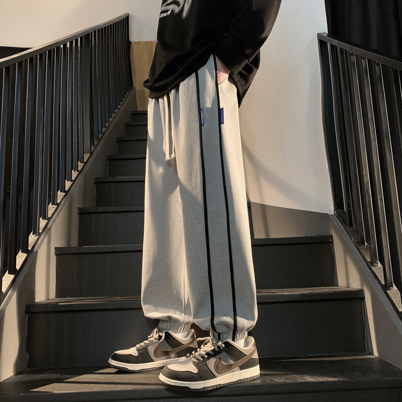 Έφηβοι παντελόνες με ρίγες για αγόρια, casual jogger, καλοκαιρινό στυλ, μέση μεσαία