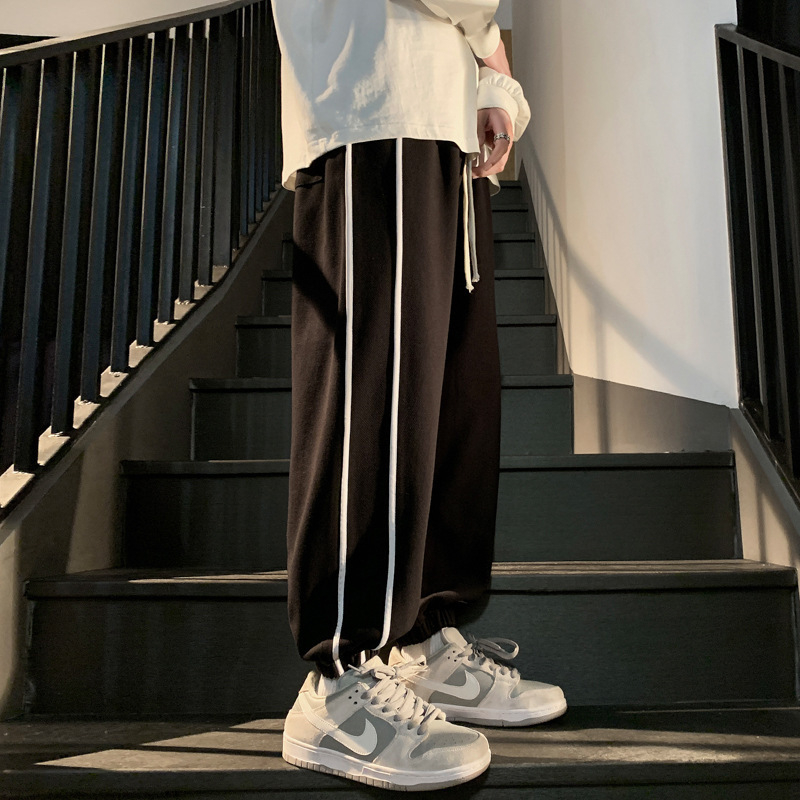 Έφηβοι παντελόνες με ρίγες για αγόρια, casual jogger, καλοκαιρινό στυλ, μέση μεσαία