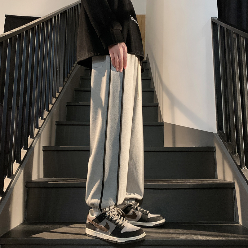 Έφηβοι παντελόνες με ρίγες για αγόρια, casual jogger, καλοκαιρινό στυλ, μέση μεσαία