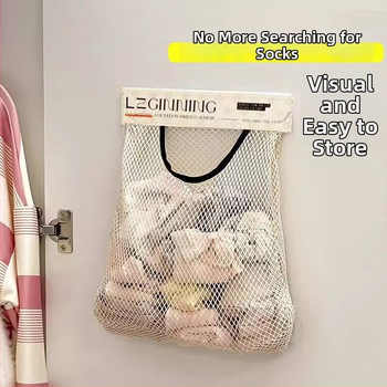 Nástenný viacúčelový sieťový organizér na skladovanie vreciek na odpadky v kuchyni