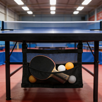 Nástenná sieť na uskladnenie rakiet na stolný tenis a vybavenia pre pickleball, praktická zavesovacia taška na skladovanie, viacúčelový organizér