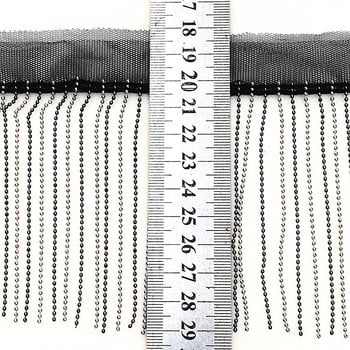Dvofarebná korálová reťaz s brmbolcmi a strapcami pre DIY odevy, doplnky, cestovné tašky a záclony