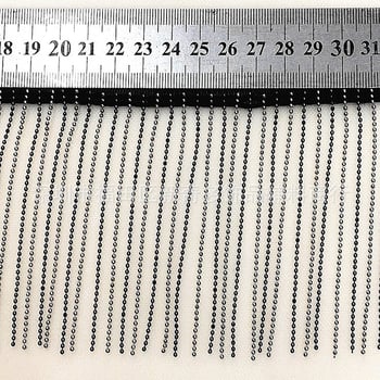 Dvofarebná korálová reťaz s brmbolcmi a strapcami pre DIY odevy, doplnky, cestovné tašky a záclony