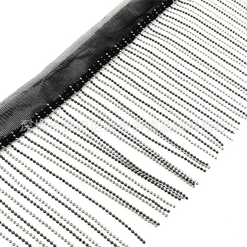 Dvofarebná korálová reťaz s brmbolcmi a strapcami pre DIY odevy, doplnky, cestovné tašky a záclony