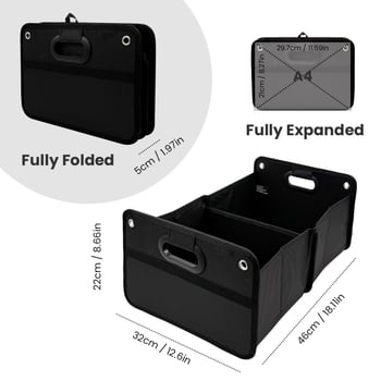 Skladací box do kufra auta z Oxfordovej látky, 35 L, organizér, prispôsobiteľný