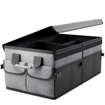 Sklopný organizér do batožinového priestoru auta, Oxford látka, univerzálny úložný box, rozmery 50.8 × 36.8 × 32 cm