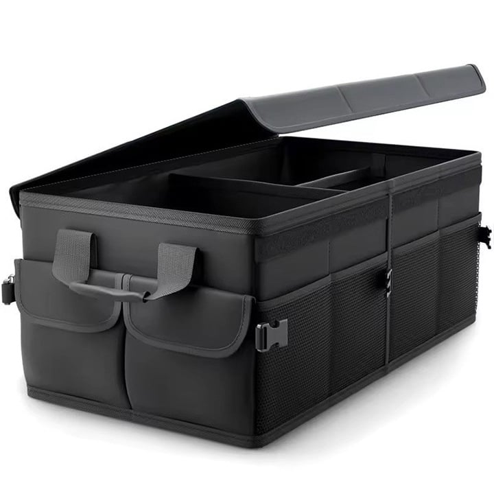 Sklopný organizér do batožinového priestoru auta, Oxford látka, univerzálny úložný box, rozmery 50.8 × 36.8 × 32 cm