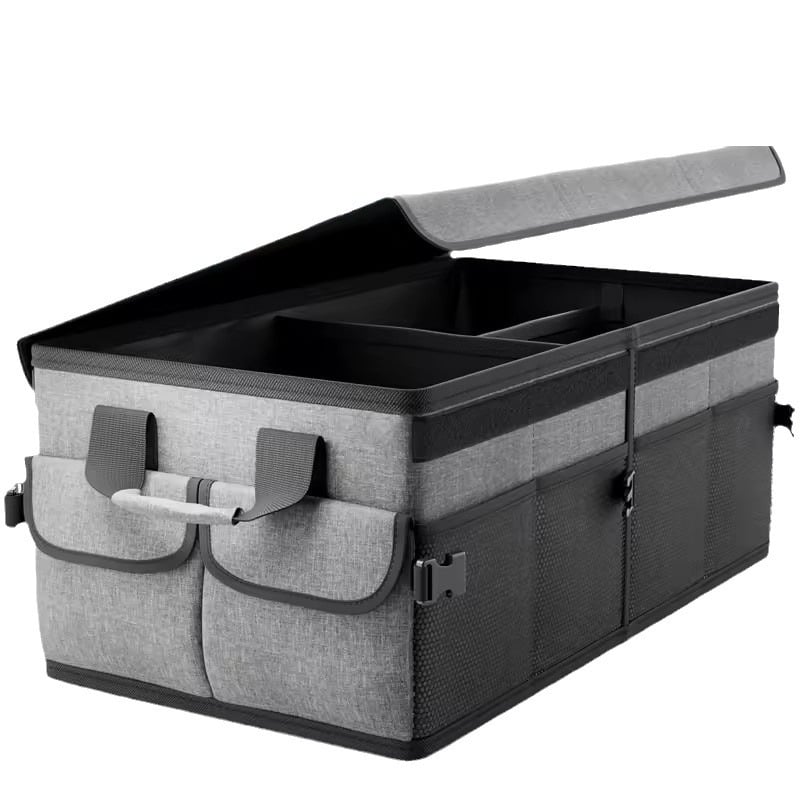 Sklopný organizér do batožinového priestoru auta, Oxford látka, univerzálny úložný box, rozmery 50.8 × 36.8 × 32 cm