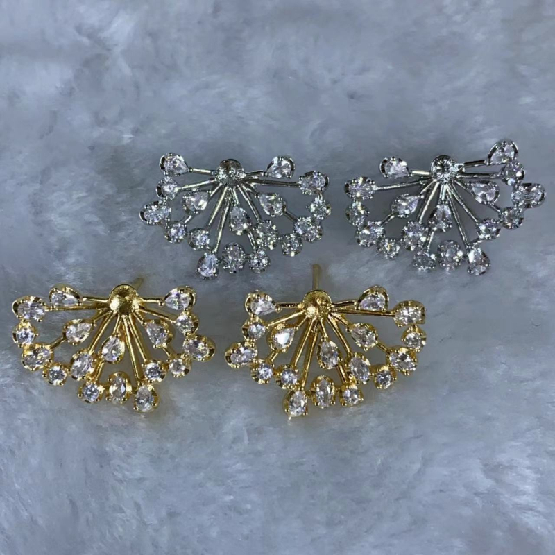 Σκουλαρίκια με μαργαριταρία, επίχρυσα 18K, με μακροχρόνια διατήρηση χρώματος