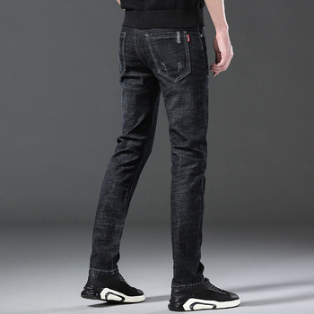 Ανδρικά τζιν slim-fit για φθινοπωρο–χειμώνα, ελαστικά, casual καθημερινά, ψηλόμεσα, στενά τελειώματα