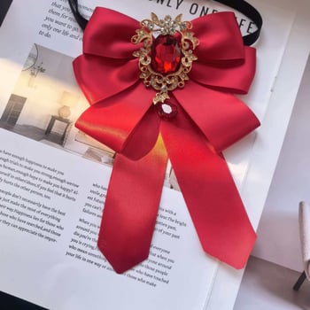 Dámsky visací prívesok s diamantmi a motýlik pre košeľu, japonský štýl kvetu na golieri, svadobné doplnky, brož
