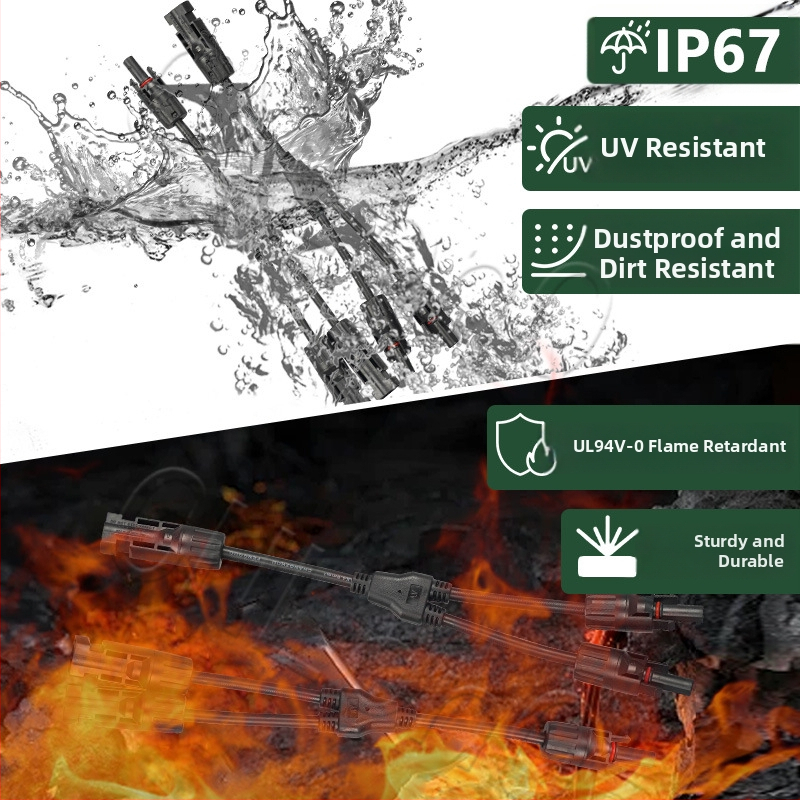 CNLonQcom mc4-Y solárny modul vonkajší IP67 vodotesný fotovoltický konektor DC1000V 30A