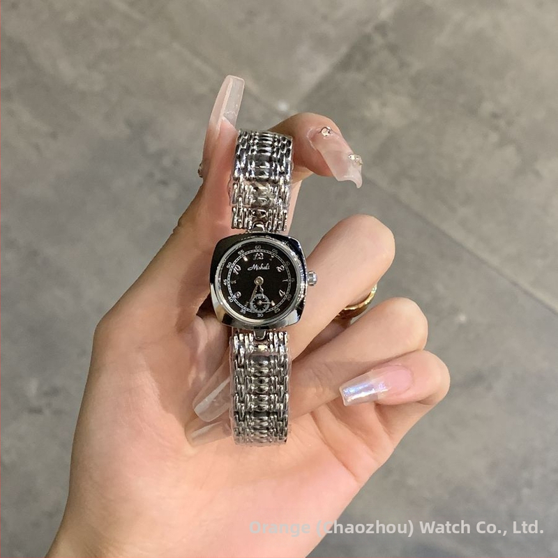 Milisa Dámske štvorcové hodinky, jemný retro dizajn, vodotesné quartz, malý ciferník s číslami, model 23063