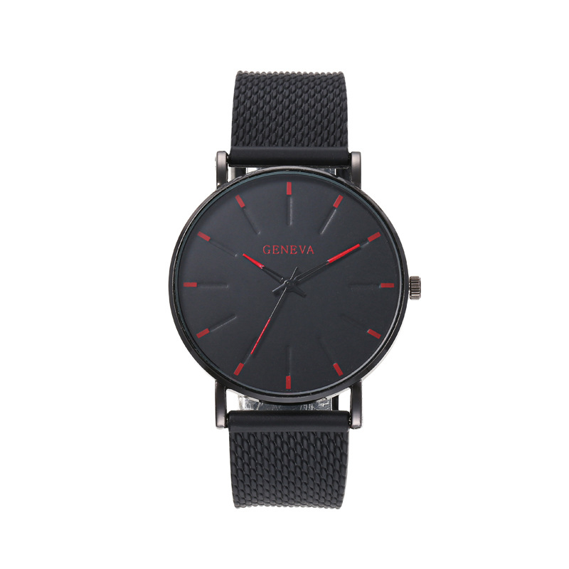 Ρολόι quartz unisex σε στυλ Γενεύης, με πλαστικό λουράκι