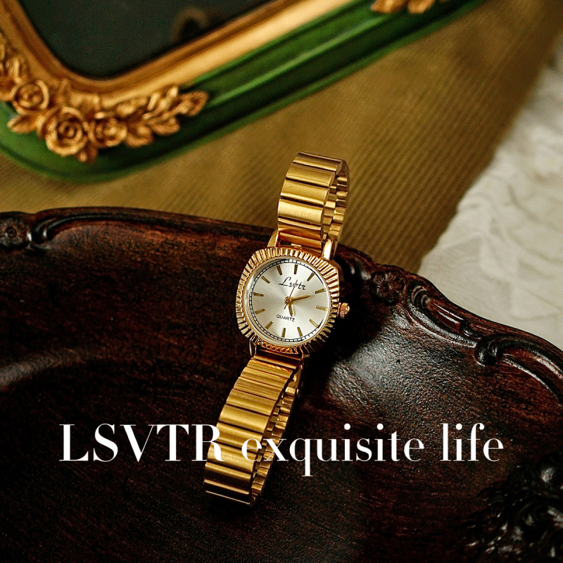 LSVTR Γυναικείο ρολόι Quartz J111, τετράγωνος καντράν, μεσαιωνικό στυλ, αδιάβροχο 30 μ