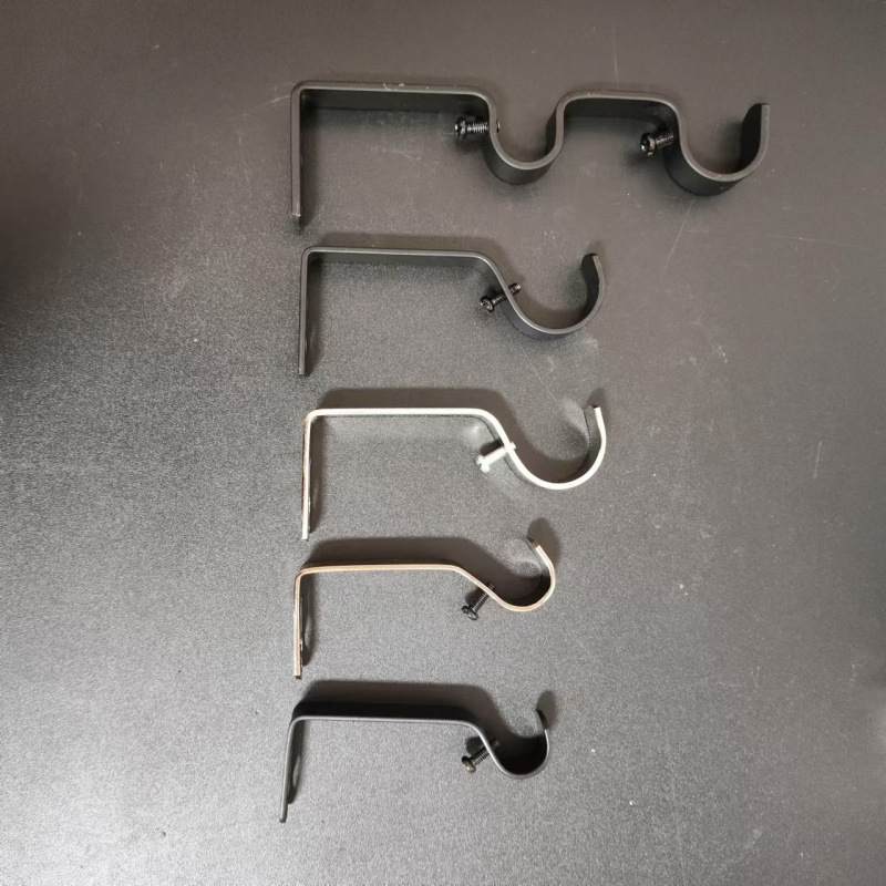 Suport universal din metal pentru bara de perdea, pentru bare în stil roman, cu suport reglabil și accesorii pentru perdele