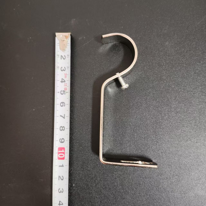 Suport universal din metal pentru bara de perdea, pentru bare în stil roman, cu suport reglabil și accesorii pentru perdele