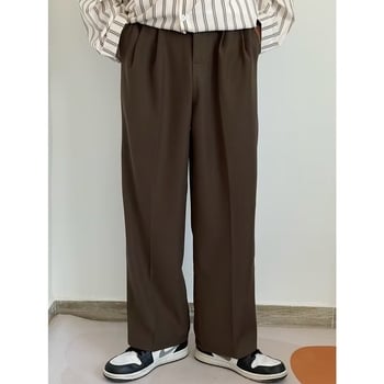 Ανδρικά casual παντελόνια με ντραπ εφέ, υψηλής ποιότητας, στενή γραμμή, βρετανικό στυλ, μήκος μέχρι τον αστράγαλο, κατάλληλα για όλο το χρόνο.