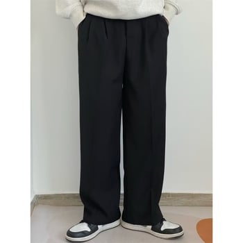 Ανδρικά casual παντελόνια με ντραπ εφέ, υψηλής ποιότητας, στενή γραμμή, βρετανικό στυλ, μήκος μέχρι τον αστράγαλο, κατάλληλα για όλο το χρόνο.