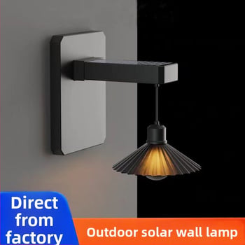 Ηλιακό εξωτερικό φως τοίχου με COB LED, 10W, 2700K ζεστό λευκό, IP65, 182×200 mm, για κήπο, διάδρομο και μπαλκόνι