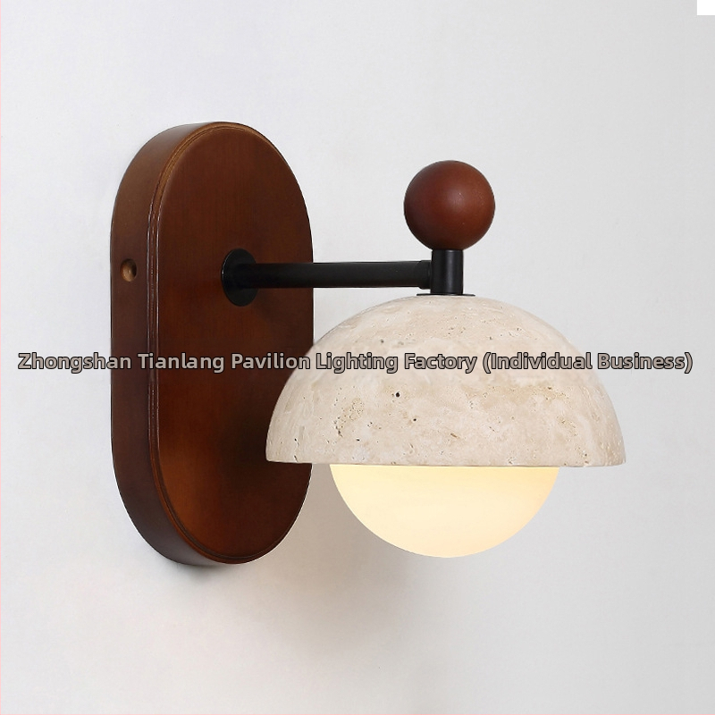 Retro nástenná lampa s skleneným tienidlom, vintage štýl, nočná lampa na stenu do spálne aj obývačky, čínsko-inšpirovaný dizajn, 2025 nový model