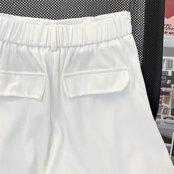 Ανδρικά καλοκαιρινά σορτς κοστούμι, χαλαρή γραμμή, φαρδιά πόδια, μοντέρνος σχεδιασμός