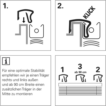 Fehér műanyag szív alakú konzolok függönyökhöz, vertikálisan, 6-8 darabos készlet