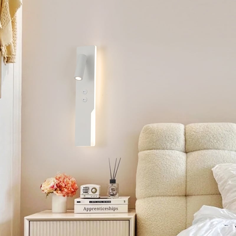 Γραμμική LED απλίκα τοίχου για ανάγνωση στο υπνοδωμάτιο και στον διάδρομο