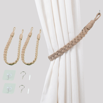 Șnururi de perdea din cânepă, accesorii decorative pentru perdea, decor interior discret de lux