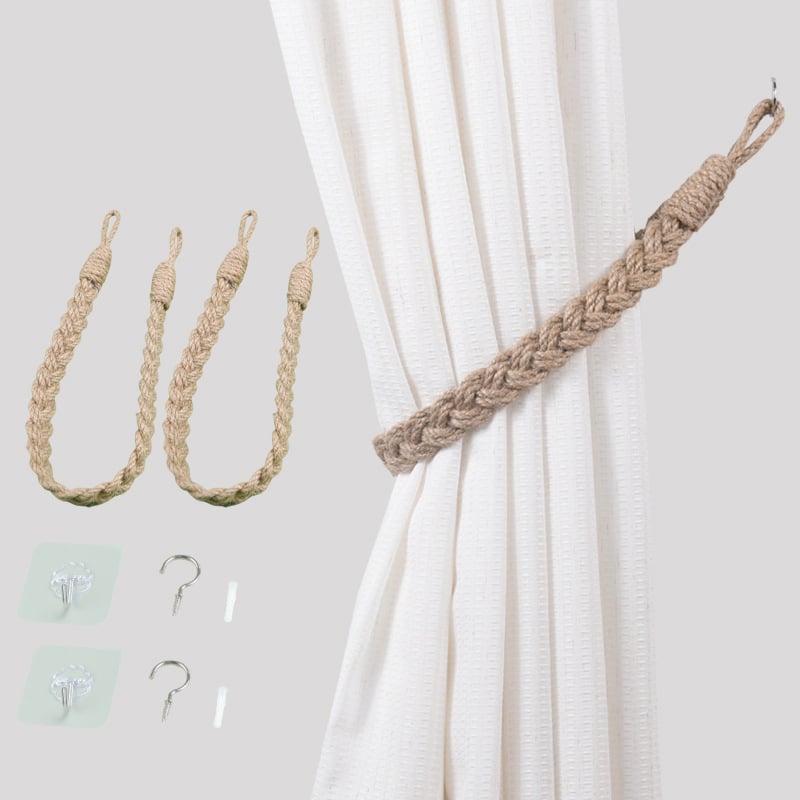 Șnururi de perdea din cânepă, accesorii decorative pentru perdea, decor interior discret de lux