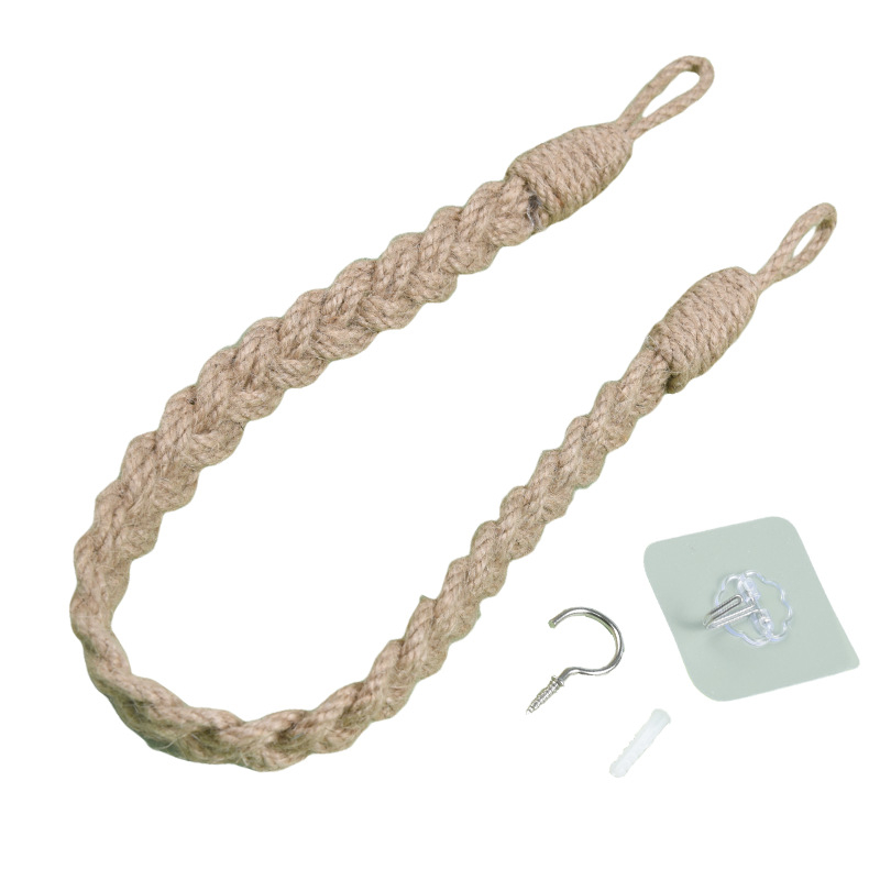 Șnururi de perdea din cânepă, accesorii decorative pentru perdea, decor interior discret de lux