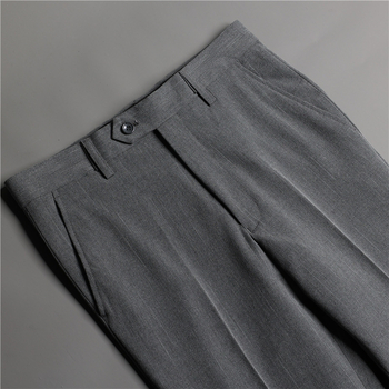 Ανδρικά παντελόνια slim-fit για business casual, αντιρυτιδικά με απαλό drape, ελαφρύ επιχειρηματικό στυλ (Άνοιξη–Φθινόπωρο 2025)