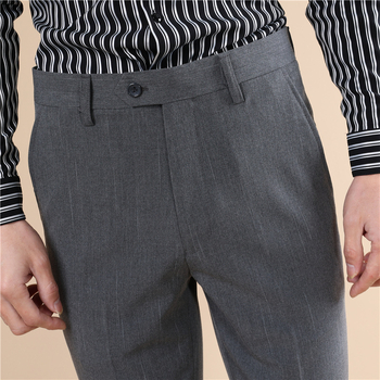 Ανδρικά παντελόνια slim-fit για business casual, αντιρυτιδικά με απαλό drape, ελαφρύ επιχειρηματικό στυλ (Άνοιξη–Φθινόπωρο 2025)