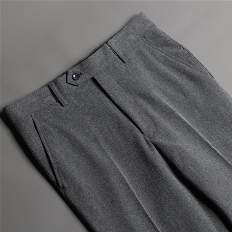 Ανδρικά παντελόνια slim-fit για business casual, αντιρυτιδικά με απαλό drape, ελαφρύ επιχειρηματικό στυλ (Άνοιξη–Φθινόπωρο 2025)