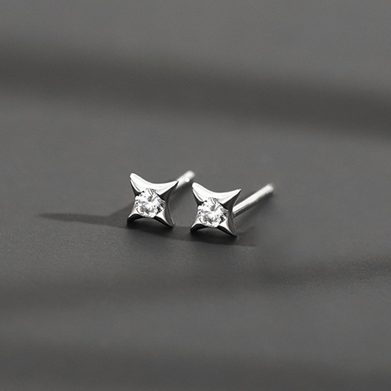 Cercei stud din argint 925 pentru bărbați, design minimalist cu stea mică, mini cercei pentru ureche, vânduți ca un cercel unic