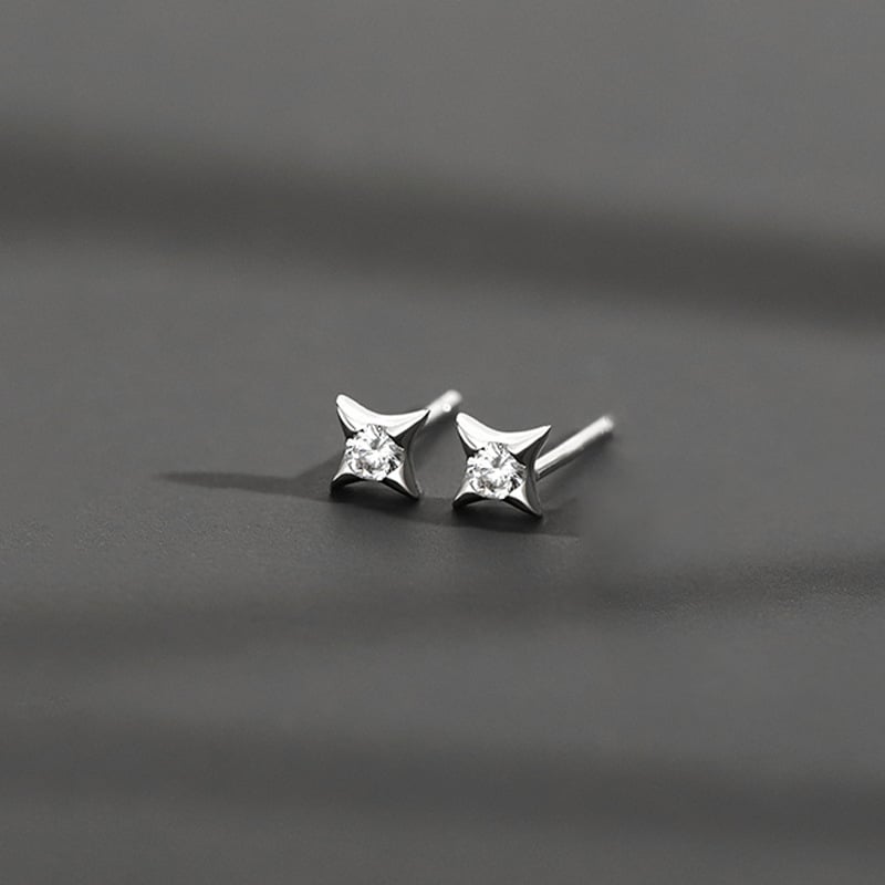 Cercei stud din argint 925 pentru bărbați, design minimalist cu stea mică, mini cercei pentru ureche, vânduți ca un cercel unic