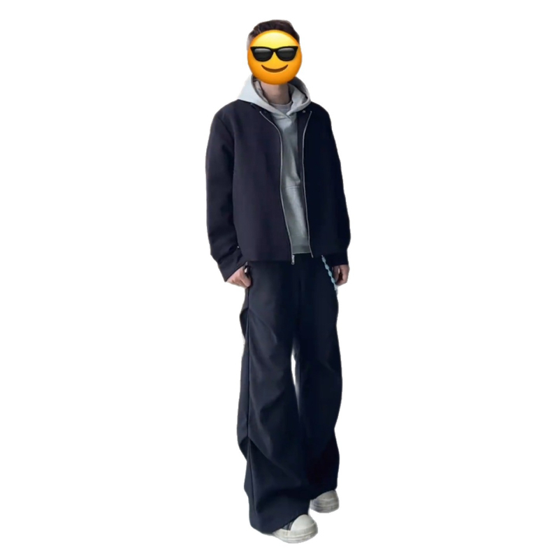 Αμερικανικό streetwear παντελόνι για άνδρες με πλισέ και drape, επένδυση φλίς, χειμερινό μοντέλο 2025, χαλαρή γραμμή, μακριά παντελόνια σε στυλ αλεξιπτωτιστή