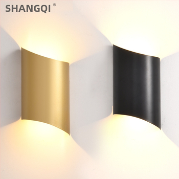 Zlatá nástenná lampa, moderný minimalistický dizajn pre obývačku a spálňu, nordický lux LED nástenné svetlo