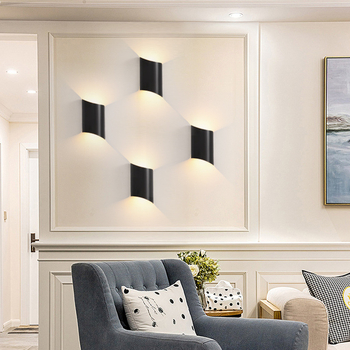 Χρυσό φωτιστικό τοίχου, μοντέρνος μινιμαλιστικός σχεδιασμός για σαλόνι και υπνοδωμάτιο, σκανδιναβικό πολυτελές LED τοίχιο φως