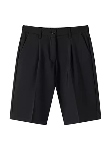 Ανδρικά casual κοντά παντελόνια σε στυλ κοστουμ, Slim-Fit, καλοκαιρινά, λεπτά και ανθεκτικά στις ζάρες, με drape, ίσια γραμμή, επιχειρηματικό casual