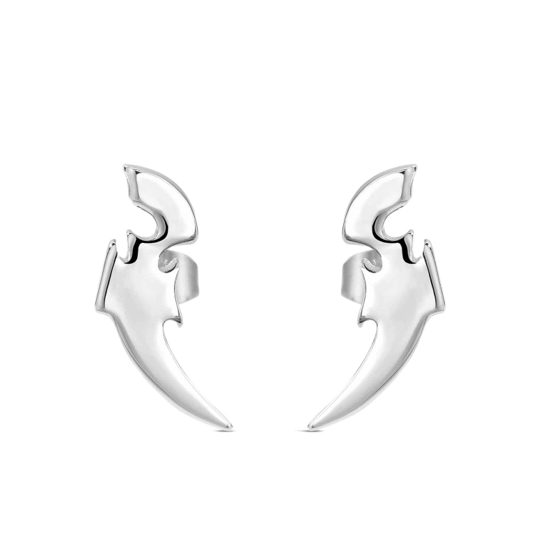 Cercei unisex din argint 925 cu ac, design Dragon Bone, coroană hip-hop, stil geometric