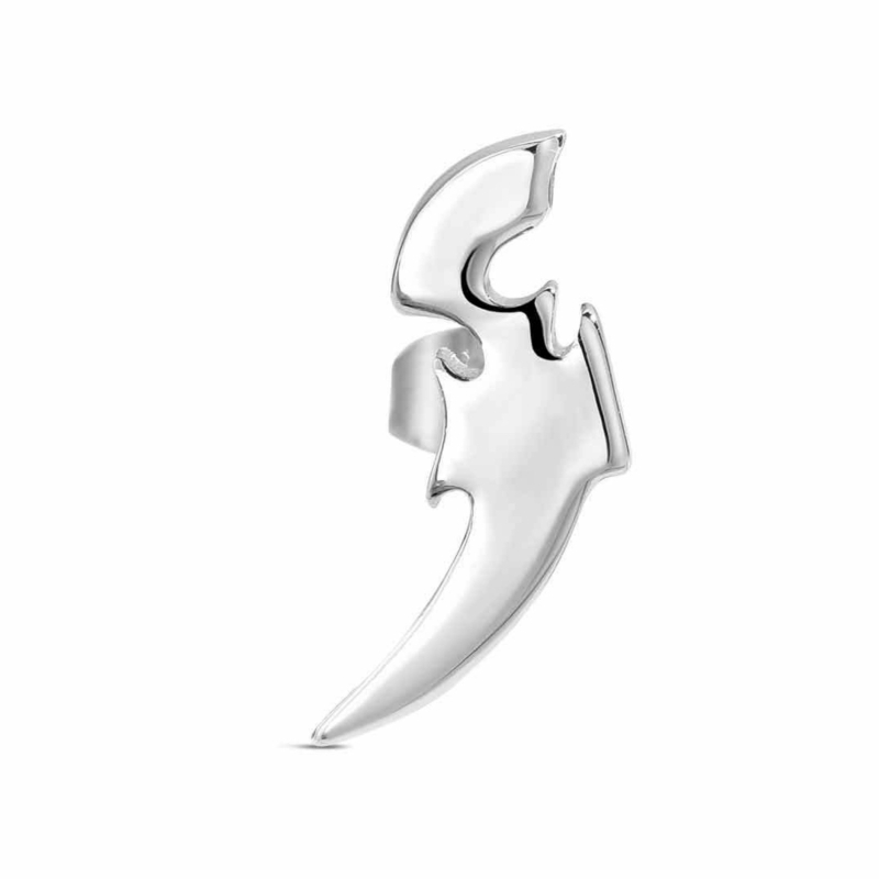 Cercei unisex din argint 925 cu ac, design Dragon Bone, coroană hip-hop, stil geometric
