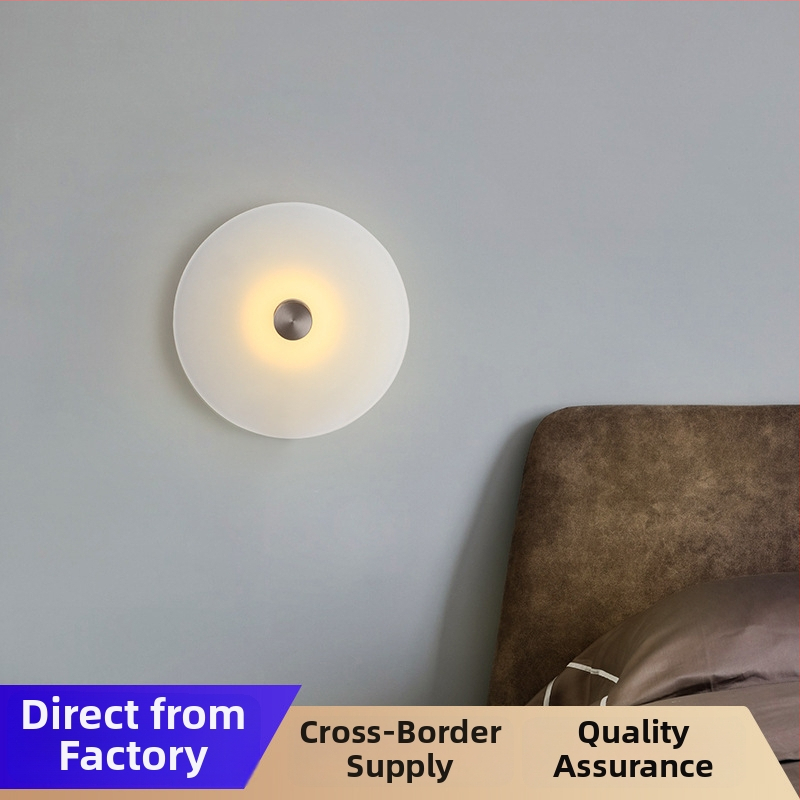 LED nástenná lampa do spálne – luxusný, moderný minimalistický dizajn, kreatívne visacie svietidlo so ťahacím kruhom