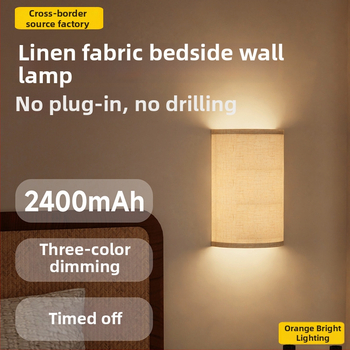 Stenová lampa do spálne s ambientným osvetlením, bezdrôtovým nabíjaním a tromi teplotami farieb
