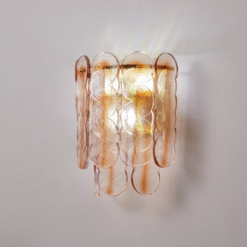 Murano Vintage τοίχικο φωτιστικό σε γαλλικό στυλ με γυάλινο σκιάδιο – μινιμαλιστικό πολυτελές φως για υπνοδωμάτιο και διάδρομο