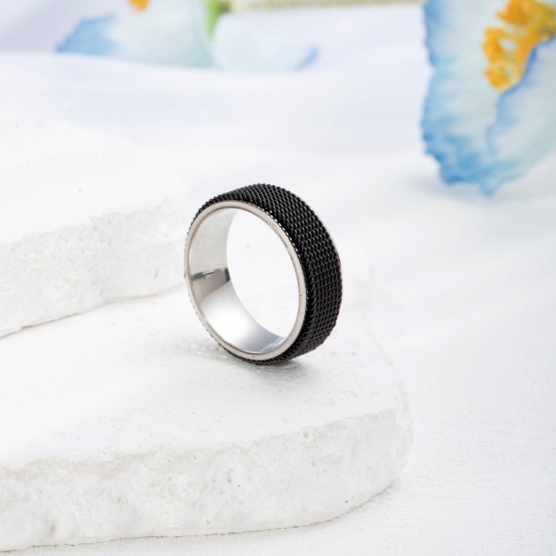 Prsteň z titánovej ocele, minimalistický geometrický tvar, unisex, prsteň pre pár, leštený povrch