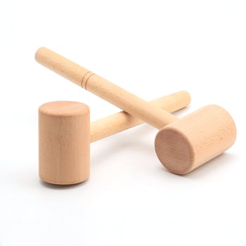 Kladivo z bukového dreva na gravírovanie kože, nástroj DIY pre kožené spracovanie