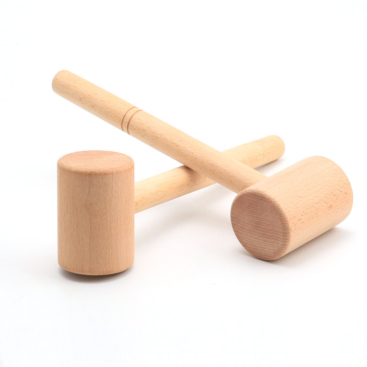 Kladivo z bukového dreva na gravírovanie kože, nástroj DIY pre kožené spracovanie