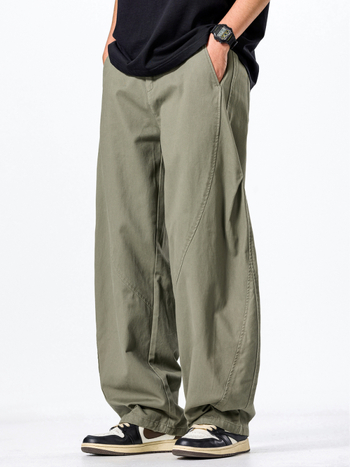 August ανδρικά casual work pants, 2025 φθινοπωρο–χειμώνας, ίσια γραμμή, άνετη εφαρμογή, φαρδιά παντελόνια